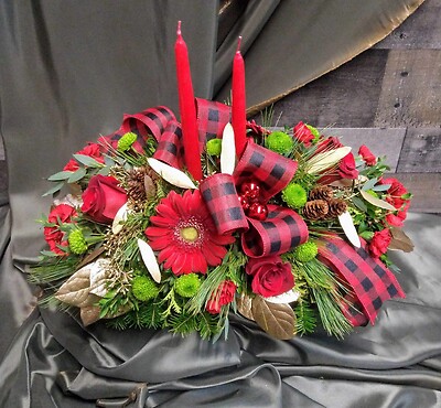 Crimson Holiday Centerpiece