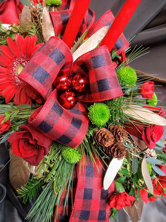 Crimson Holiday Centerpiece