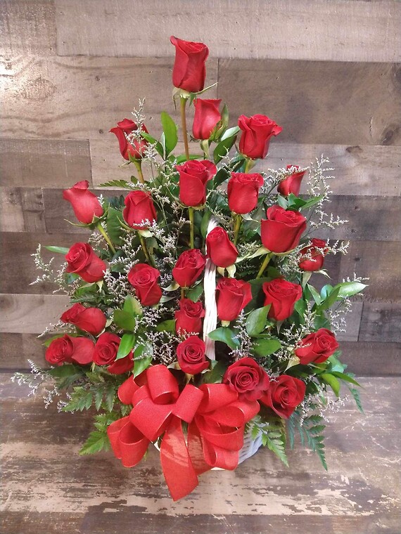 Red Rose Sympathy Basket